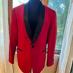 suit jacket red graduation coat